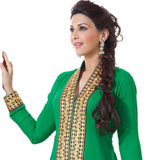 Flattering Semi Stitched Georgette Salwar Suit in ...