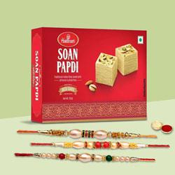 Bhaiyaji The Great Three Rakhi Set With Soan Papdi...