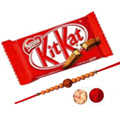 Auspicious Pack of Rakhi with Kitkat Chocolate...