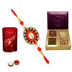 Eye-Catching Bandhan Rakhi, Lindt Lindor , Mix Dry...