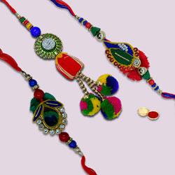 Blessed Rakhi Combo Of Bhaiya N Bhabhi Rakhi...