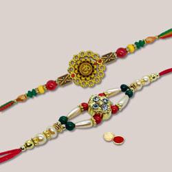 Prepossessing Rakhi Combo of Two Rakhi...