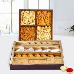 Assorted Dry Fruits with Assorted Sweets with free...