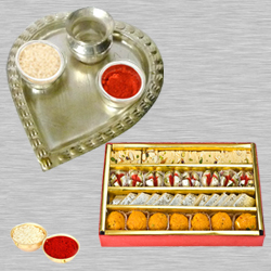Haldiram Assorted Sweets N Thali with Roli Tilak a...