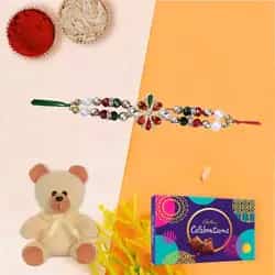 Rakhi,Lovely Celebration with Teddy and free Roli ...