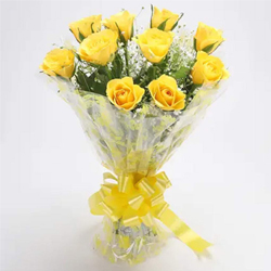 Magnificent Elegance Bunch of Yellow Roses...