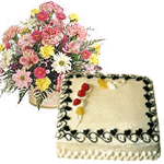 Special Gift Hamper containing mixed flowers Baske...
