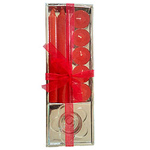 7 pcs assorted decorative candle with glass stand...