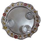 Marvelous Meenakari Aarti Thali with Hint of Festi...