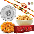 Lovely Rakhi Set With Cashew, Lindor Chocolates N ...