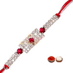 Exclusive 1 Bracelet Rakhi with White Stone...