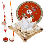 Delightful Gift of 1 Set Bhaiya Bhabhi Rakhi with ...