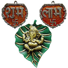 Designer Metallic Subh Labh with Ganesha Wall Hang...