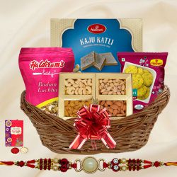 Auspicious Rakhi Basket of Savory Delights...