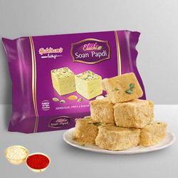 Soan Papdi from Haldiram with free Roli Tilak and ...