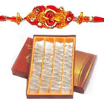 Rakhi with Kaju Katli...