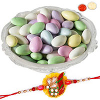 Rakhi With Sugar Coated Almonds...