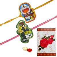 Stunning Kids Rakhi of Ben 10 N Doreamon...
