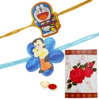 Kid Special Rakhi set of Chota Bheem & Doremon...