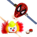 Attractive Two Rakhis for Children with Amazing De...