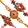 Designer Rakhi Set 3 Pcs...