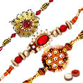 Designer Rakhi Set 3 Pcs...