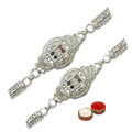 Set Of Two Silver Rakhis...