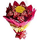 Delicious 12 Pcs Heart Shaped Chocolates Bouquet...