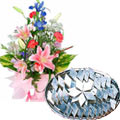 Beautiful fresh Seasonal Flower and delectable Kaj...
