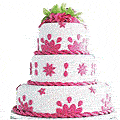 Graceful Three-Tier Wedding Cake...