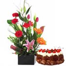 Colorful bouquet with yummy Cakes...