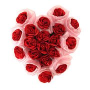 Cheerful 19 Durable Red Roses in Heart Shaped Framework Cheerful 19 Durable Red Roses in Heart Shaped Framework