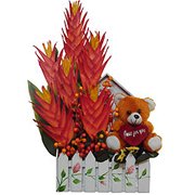 Fall in Love Artificial Flower Basket Fall in Love Artificial Flower Basket