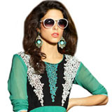 Enticing Georgette Embroidered Kurti (Turquoise Green) Enticing Georgette Embroidered Kurti (Turquoise Green)