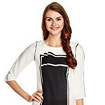 Classy Black and White Kurta by W Classy Black and White Kurta by W