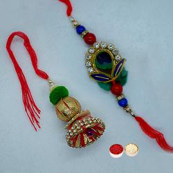 Fancy Bhaiya Bhabhi Rakhi Set with Blissful Love Fancy Bhaiya Bhabhi Rakhi Set with Blissful Love