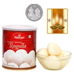 Rosgulla with Silver Plated Coin Rosgulla with Silver Plated Coin