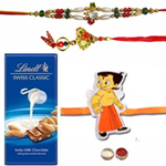 Heart Winning Family Rakhi Set N Lindt Swiss Chocolate Heart Winning Family Rakhi Set N Lindt Swiss Chocolate
