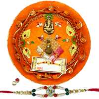 Nice Looking Rakhi With Rakhi Thali Nice Looking Rakhi With Rakhi Thali