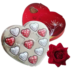 Red Heart Shape Pack of Assorted Homemade Chocolates Red Heart Shape Pack of Assorted Homemade Chocolates
