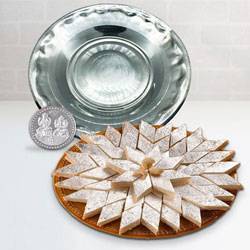 Haldirams Kaju Katli N Thali , Free Coin Haldirams Kaju Katli N Thali , Free Coin
