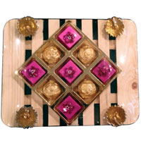 Exclusive Combo of Diya Candles along with Home-made Chocolate Assortments Exclusive Combo of Diya Candles along with Home-made Chocolate Assortments