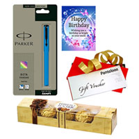 Wonderful Birthday Pack of Parker Pen, Card, Chocolate and Pantaloons Gift Voucher Wonderful Birthday Pack of Parker Pen, Card, Chocolate and Pantaloons Gift Voucher
