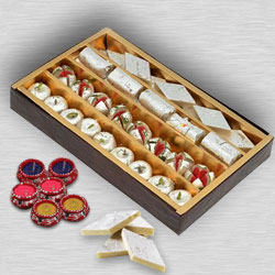 Assorted Sweets with Diya Assorted Sweets with Diya