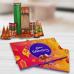 Overwhelming Hamper of Cadbury Celebration Pack and Crackers Overwhelming Hamper of Cadbury Celebration Pack and Crackers