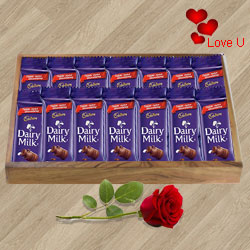 Cadbury Dairy Milk with a Red Rose for your Valentine Cadbury Dairy Milk with a Red Rose for your Valentine