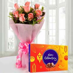 Spectacular Red Rose Bouquet and Cadbury Celebration Spectacular Red Rose Bouquet and Cadbury Celebration