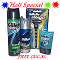 Refreshing Gillette shaving pack with free Gulal/Abir Pouch Refreshing Gillette shaving pack with free Gulal/Abir Pouch
