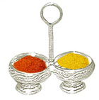 Silver Haldi and Kumkum Stand Silver Haldi and Kumkum Stand