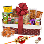 Greed’s Thrill Dry Fruits Assemblage with One Rakhi and Roli Tilak Chawal Greed’s Thrill Dry Fruits Assemblage with One Rakhi and Roli Tilak Chawal